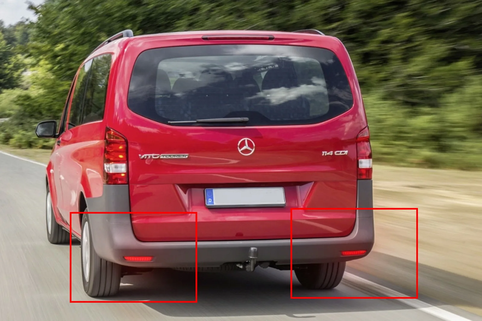 Для Mercedes-Benz W447 Вито- задний бампер отражатель светодиодный стоп светильник красный