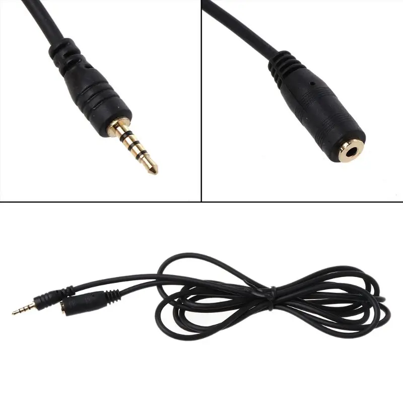 Male to Female Jack Extension Audio AUX Cable Cord 150cm 2.5mm for Smartphone 2.5mm earphone