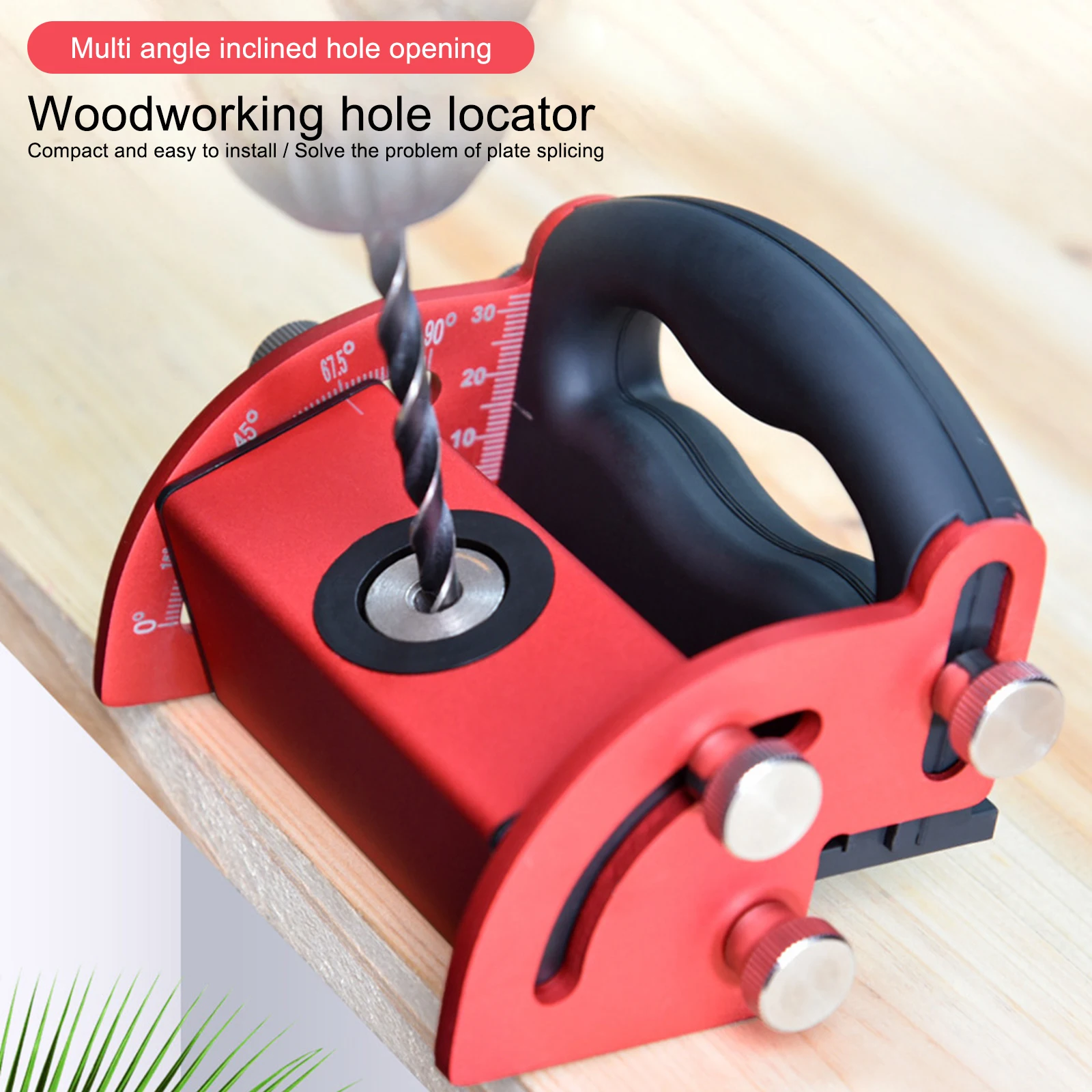 

M6-M12 Hole Drilling Guide Locator Woodworking Furniture Carpentry Punch Drilling Positioner Tool 90 Degree Oblique Hole Opener