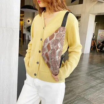 

Hot Sale Handbags Skillful Manufacture Women Leather Fanny Waist Pack Serpentine Shoulder Crossbody Bags Money Pouch