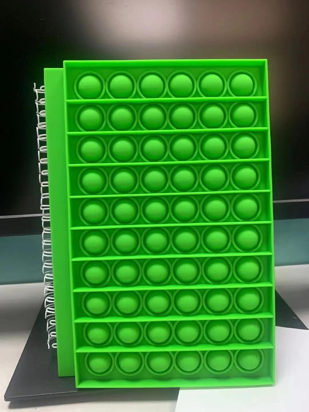 New Caderno Desk Calendar Pop its Notebook Bubble Fingertip Silicone Case Notepad Student Decompression Stationery Toys Gift