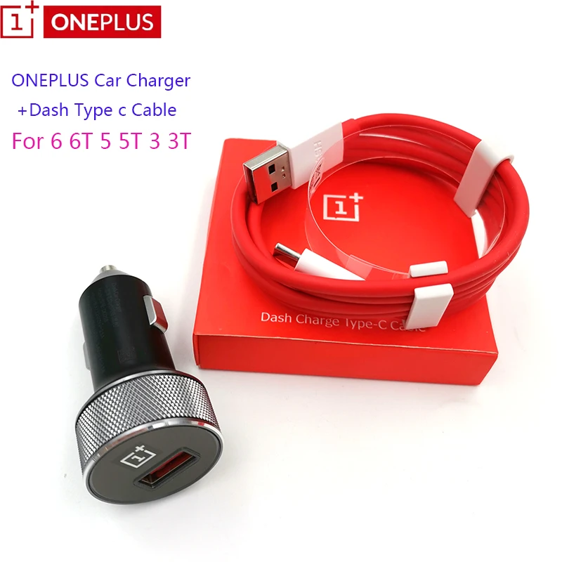 

Original Oneplus dash car charger 6T 6 5 5T 3 3T oneplus smart phone QC 3.0 fast charger 100/150cm type c cable for 1+6t 5t 3t