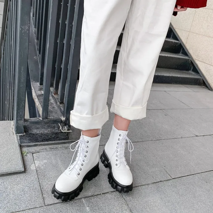 

Big Size 9 10 11-15 boots women shoes ankle boots for women ladies boots shoes woman winter Cross strap side zipper thick sole