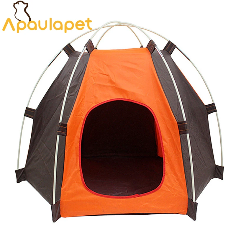 APAULAPET Summer Pet Dog Cat House Cage Tent Portable Outdoor Puppy Folding Sleep Bed Kennel | Дом и сад