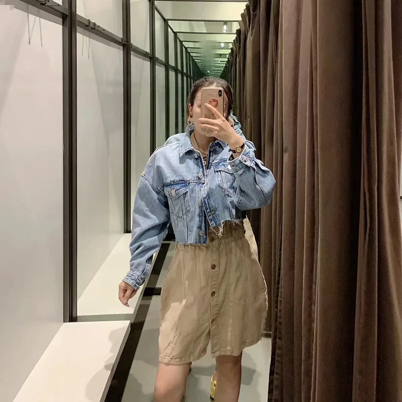 

Mb82 2019 Autumn New Products Women's Elegant Versatile Short Cowboy Jacket