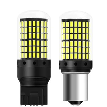 

1PCS T20 LED 7440 W21W W21/5W led Bulbs 3014 144smd CanBus 1156 BA15S P21W LED BAY15D BAU15S PY21W lamp For Turn Signal Light