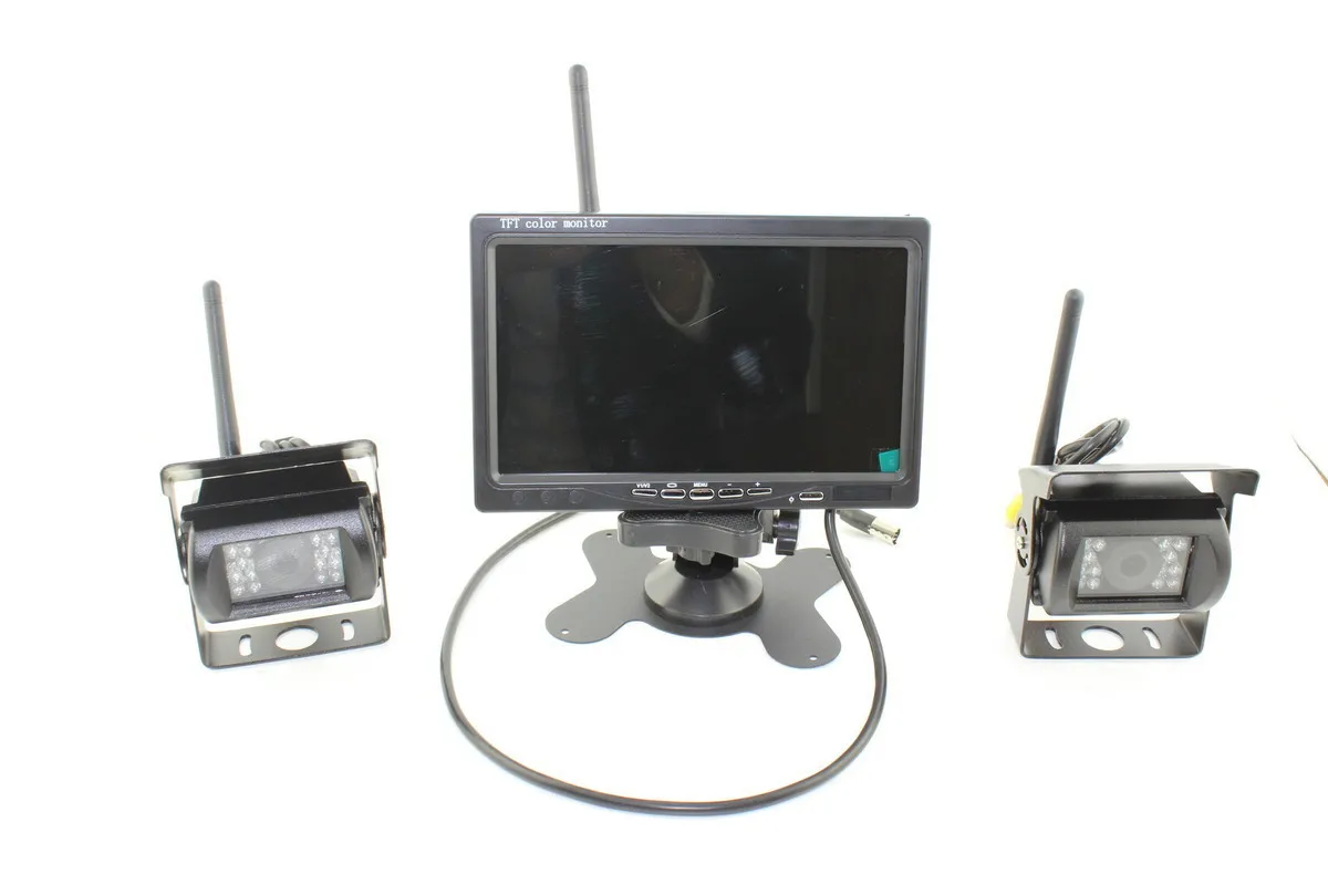 OHANEE автомобиля беспроводной 4 резервные камеры ИК ночного видения водонепроницаемый с " заднего вида монитор для RV Грузовик Автобус помощь при парковке