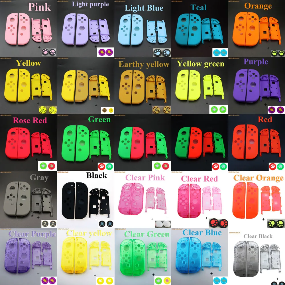 

Full Housing Faceplate Handle Shells Case Cover with Battery Middle Frame Shell Plate for Nintendo Switch Controller Joy-Con Fac