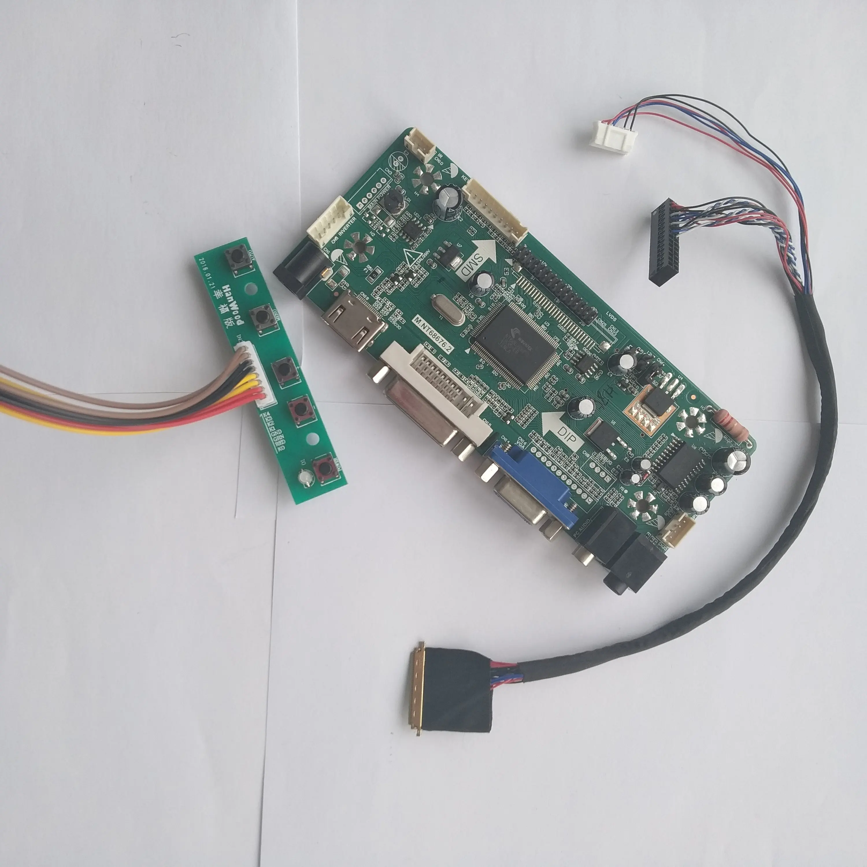 

Плата светодиодный ллера LED LCD HDMI-совместимая с DVI VGA DIY для 40pin LP173WD1(TL)(C4)/LP173WD1(TL)(D1) 1600X900 карта монитора экрана
