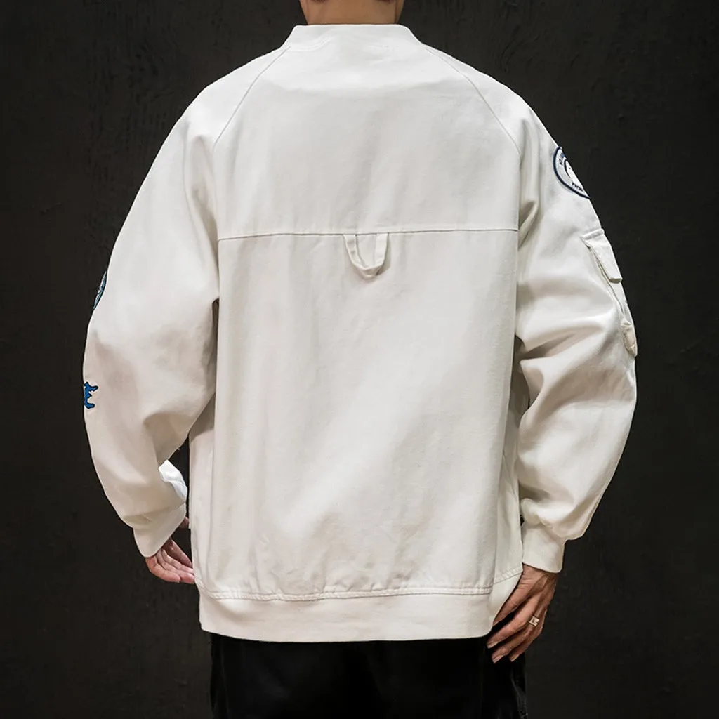 JAYCOSIN, Мужская осенняя куртка, Jaqueta Masculino, новинка, куртки с длинным рукавом, верхняя одежда на молнии, куртка Бомбер, куртки размера плюс M-5XL, 19AUG24
