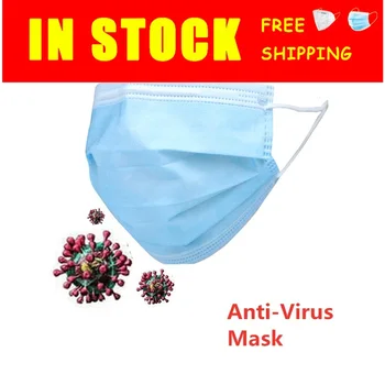 

Disposable Masks 3 Layers Filter Air Purifying Dustproof Non Woven Mouth Masks Elastic Earloop Masks 48 Hours Shipping