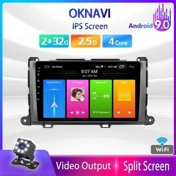 

OKNAVI Android 9.0 Car Multimedia Video Player For Toyota Sienna 2009-2014 Navigation 2 Din GPS With Bluetooth WIFI SWC DSP DVD