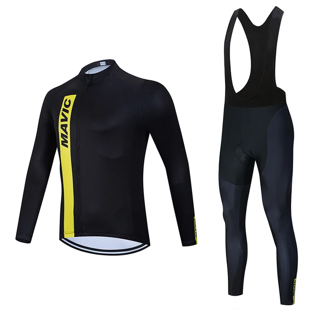 US $13.80 2020 MAVIC Pro team autumn and winter cycling suit long sleeve warm wool bicycle suit 19D shock abs