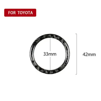

For Toyota Camry 2018-20 Button Sticker Trim Carbon Fiber Ring Nice Hot Durable