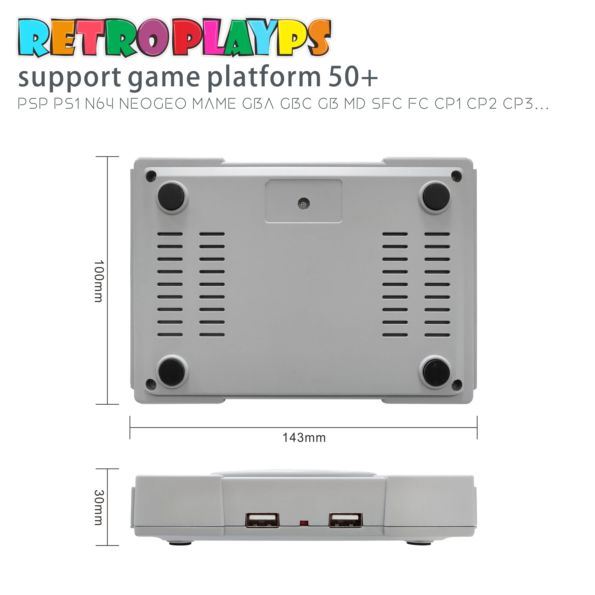 HANHIBR Raspberry Pi console HD TV video game console retropi system n64 games ps1 psp games pi boy built-in 7000+ games gamepad
