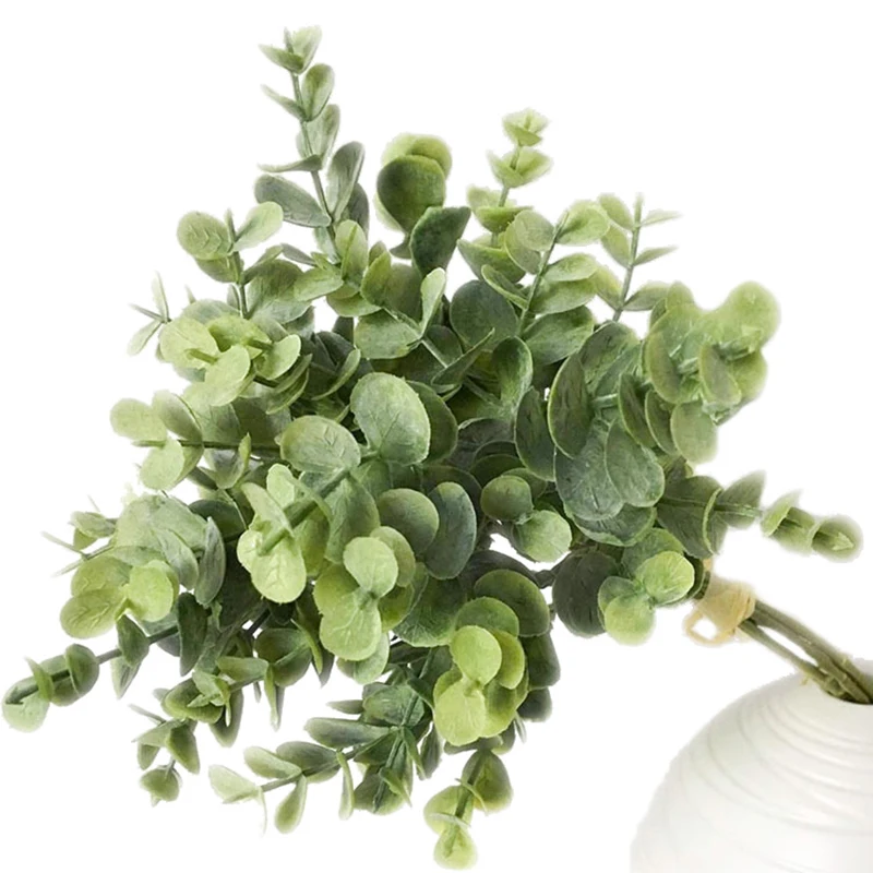 

Handmade Plant 6 Branches Eucalyptus Money Leaf Simulation Artificial Green Plant Fake Flower Plant Leaf Material Decorations