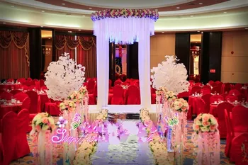 

Free Shipping Upscale Wedding Road Cited Flowers Roman Column Ball Decoration Props Opening Celebration Sets many Color