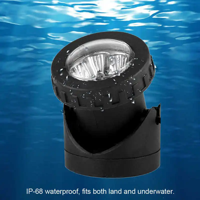 18LED Solar Underwater Light Triple Head Underwater Lamp Spotlight