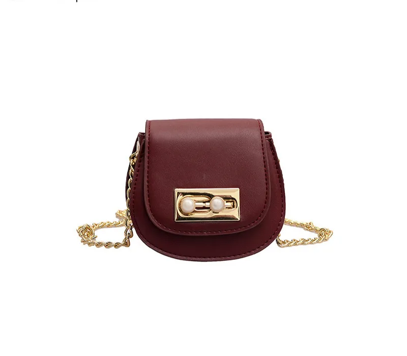

Ins Super Hotbag Girl 2019 New Korean Fashion Leisure Pearl Lock Chain Single Shoulder Saddle Bag