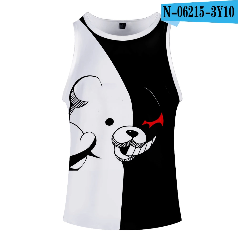 Monokuma игра для psp жилет Топ для мужчин летний жилет без рукавов Модный тренд Повседневная одежда жилет - Цвет: N06215