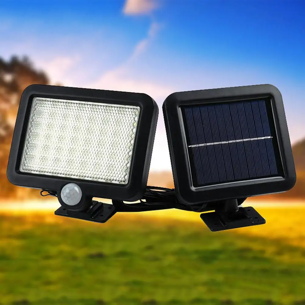 Солнечная энергия 56LED настенный светильник PIR датчик движения наружный охранный прожектор лампа