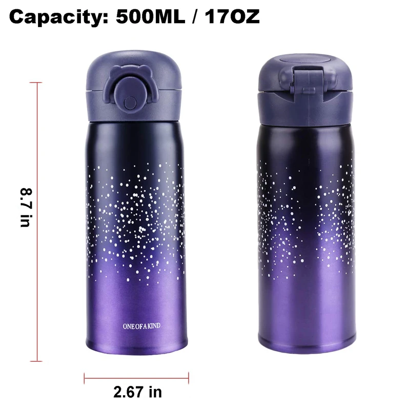 GOALONE 500ml Chilly Bottle Creative Stainless Steel Thermos Double Wall Vacuum Flask Leakproof Insulated Coffee Mug for Lovers