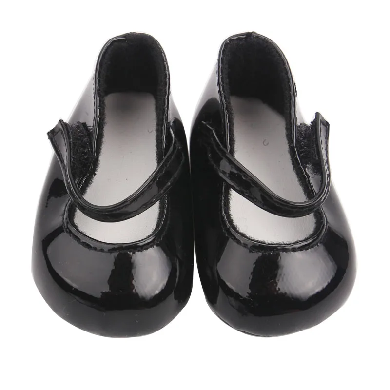 18 дюймовые куклы для девочек, обувь с круглым носком, искусственная кожа, обувь для принцессы, американская обувь для новорожденных, детские игрушки, размер 43 см, детские куклы s9