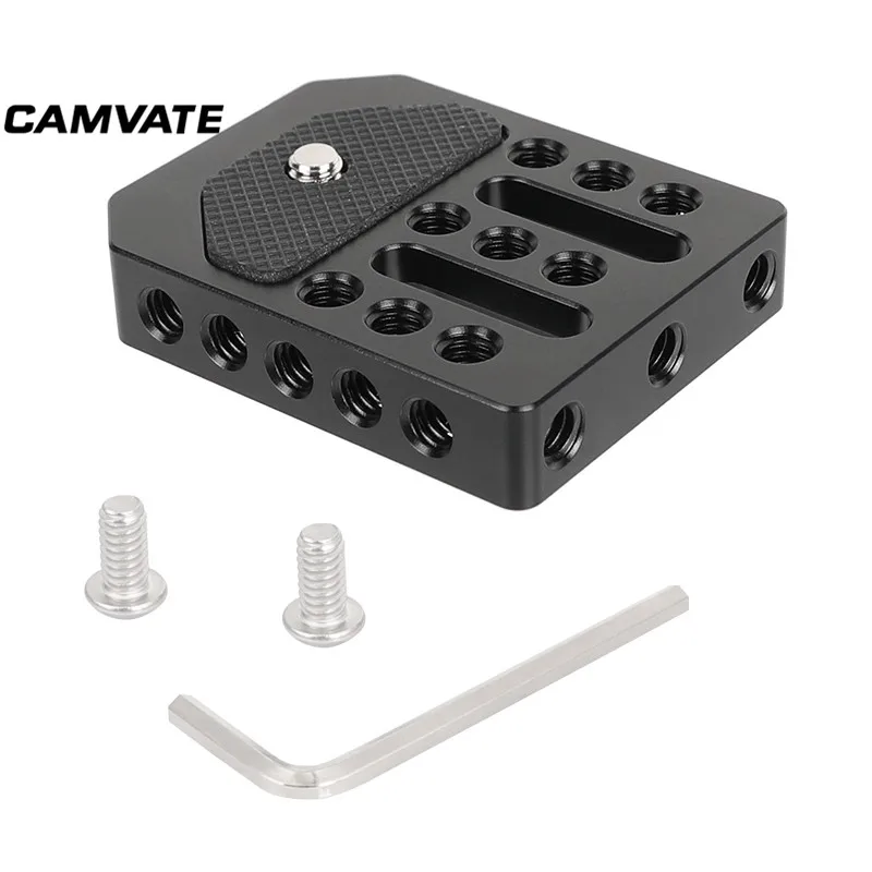 Universal do Queijo do Monitor de Camvate Entalhes de Montagem para a Gaiola do Monitor da Câmera Baixa com 1 Placa Parafuso Rosqueado & Dois - 4 -20 - Image 3