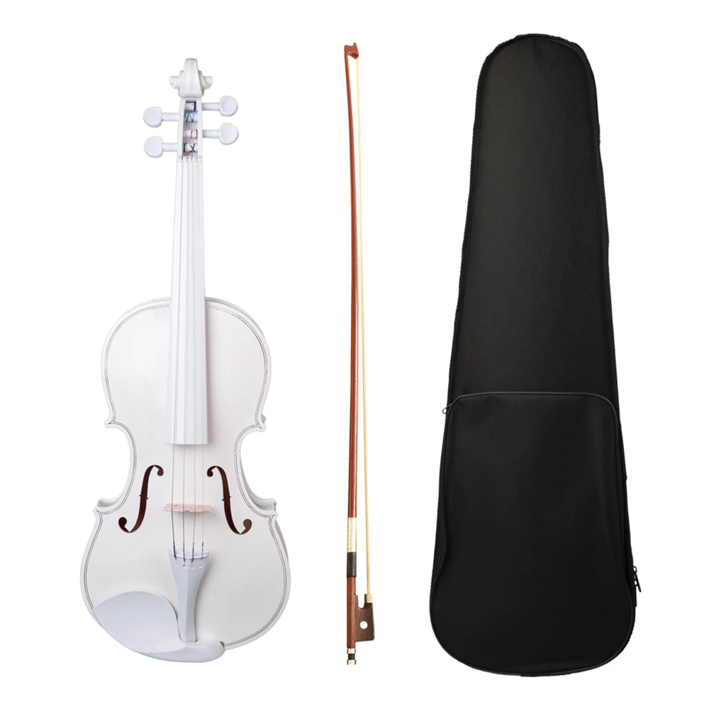 Muslady Full Size 4/4 Acoustic Violin with Carrying Case Bow Bridge for Adults Students Beginners | Спорт и развлечения