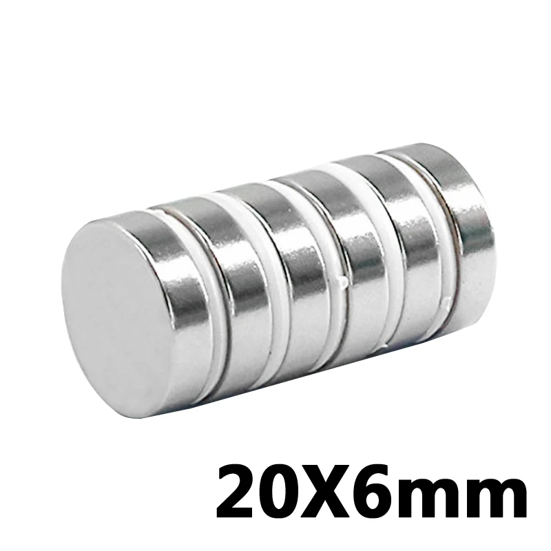 

6/10/20pcs N35 Round Dia 20mm X 6mm Strong Magnets Tiny Disc NdFeB Rare Earth For Crafts Models Fridge Sticking magnet 20*6mm