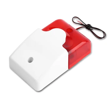 

DC 12V flashing red light sound siren home security alarm system