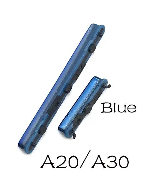10 шт./партия для samsung A10 A105F A20 A205F A30 A305F A40 A405 A50 A750 сбоку Мощность вкл/выкл кнопка переключения звука кнопка переключения клавиш - Цвет: A30 Blue