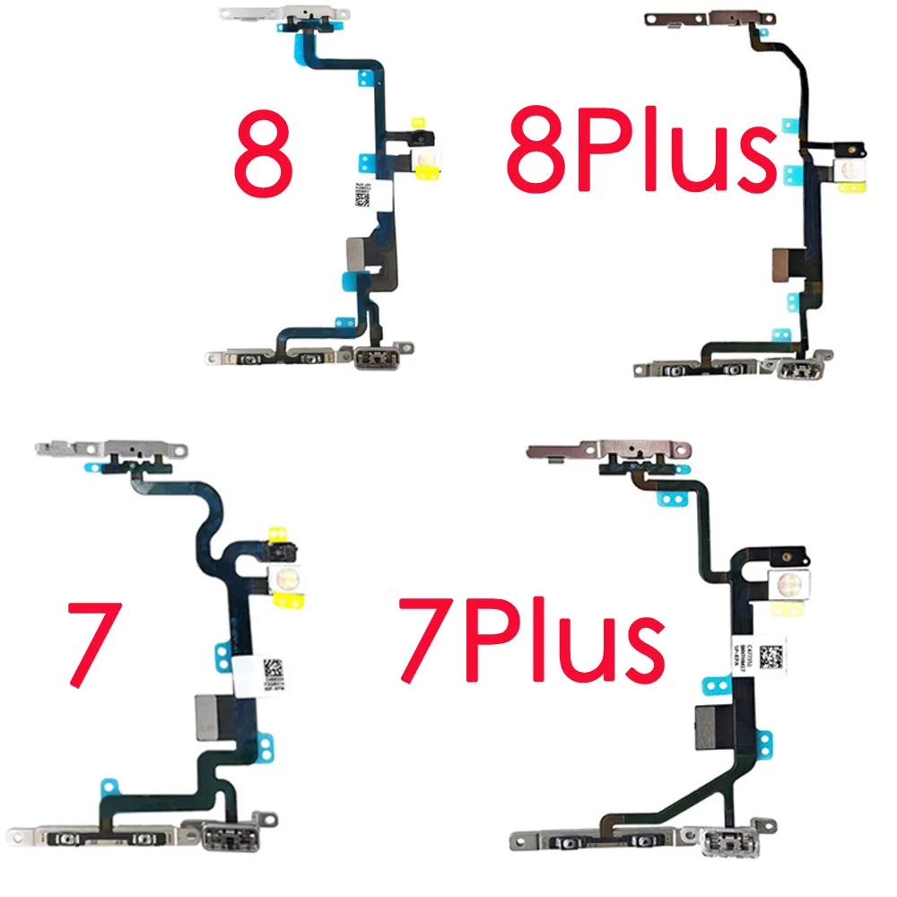 Replacement Power ON / Off Mute Switch Volume Buttons + LED Flash Lights Flex Cable Assembly for iPhone 7 7Plus 8G 8 Plus | Мобильные