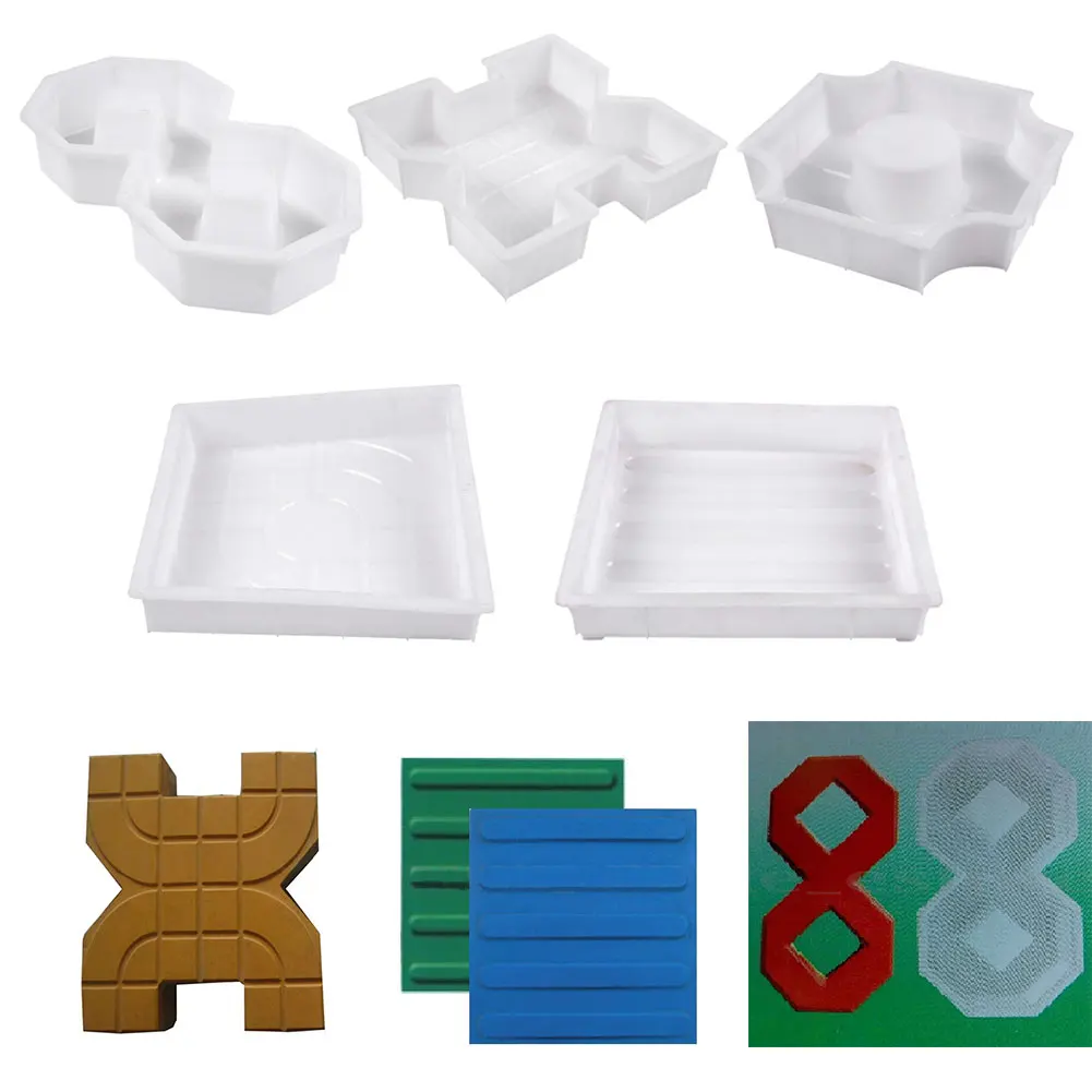 Pattern Plastic Garden Mold Paving Brick Mold Sturdy Paths Concrete Colorful Colorful Path Maker Circle Walkway Matrix Pavement