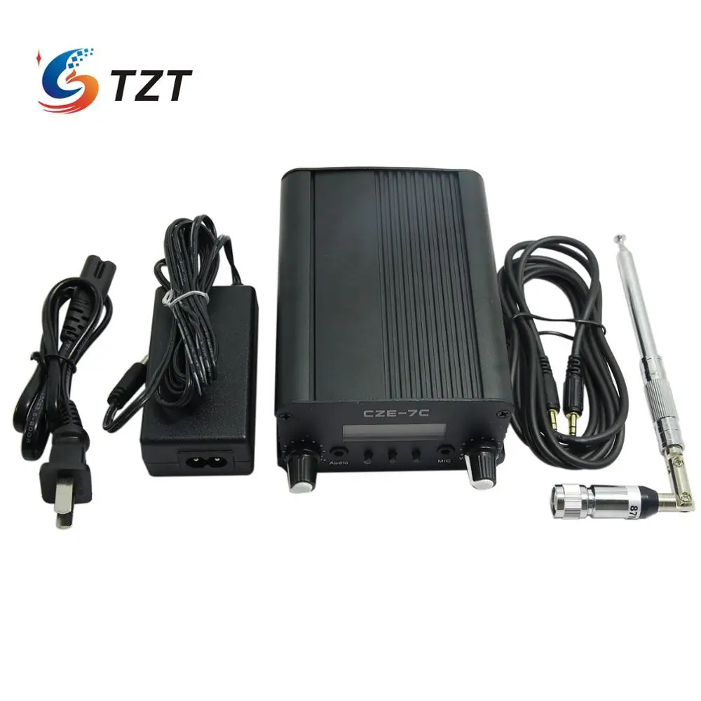 TZT CZE 7C PLL FM Transmitter Radio Broadcast Station 1W/7W Stereo