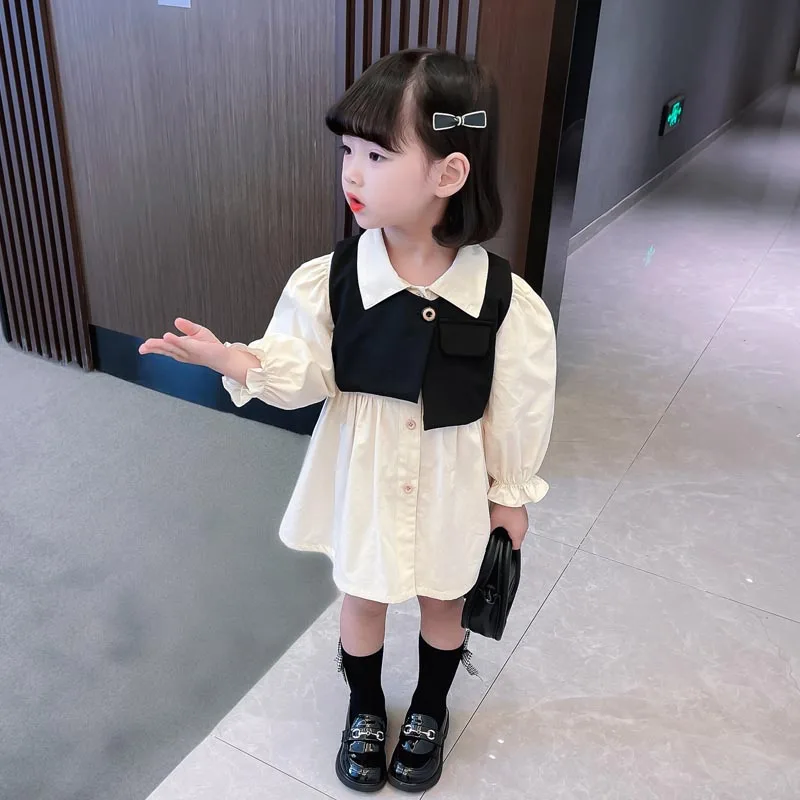 fat kid suit Kids Clothes Girls Dress + Vest Girl Clothes Spring Autumn Clothes For Girls Casual Style Kids Tracksuit children's clothing sets boy Clothing Sets