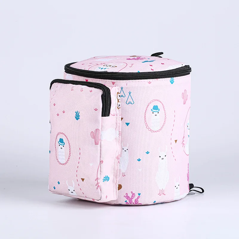 Sac Organisateur Pour Poussette - Grande Capacité, Bandoulière Amovible - Rose, Fixations Adhésives