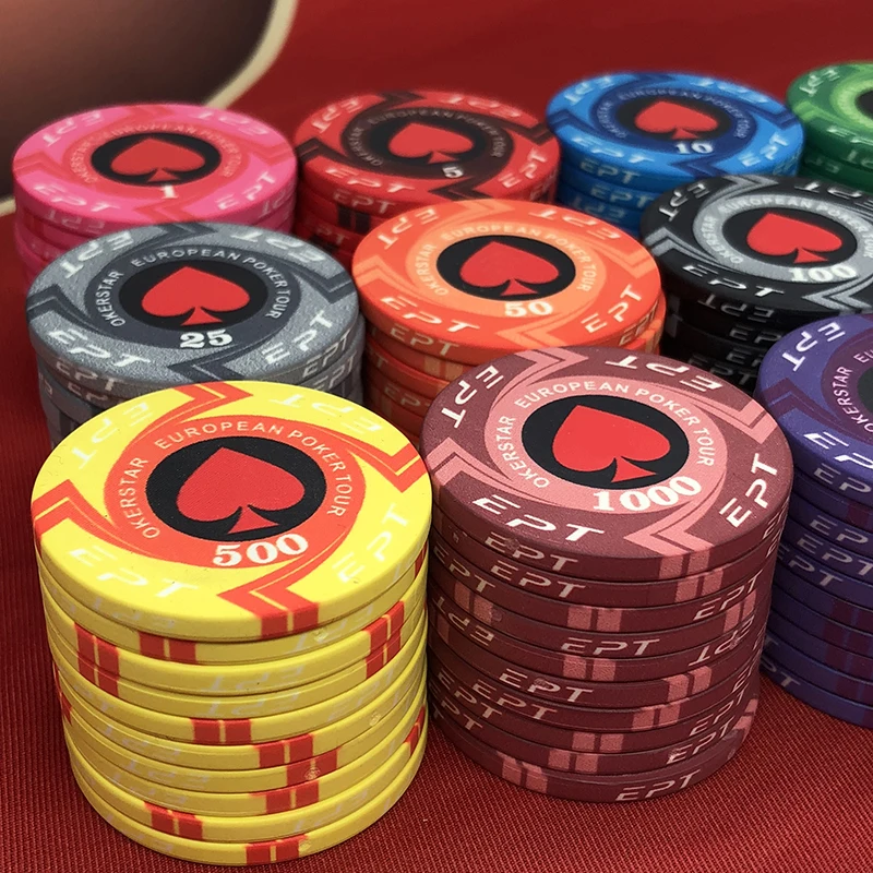 2020 Nouveau Kit De Jetons De Poker En Ceramique Ept Tour De Poker Europeenne 39 3 3mm 10g 80 50mm 42g Aliexpress