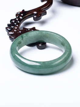 

Zheru Jewelry Natural Burmese Jadeite Dark Green 54-62mm Bracelet Elegant Princess Jewelry Gift for Mom and Girlfriend
