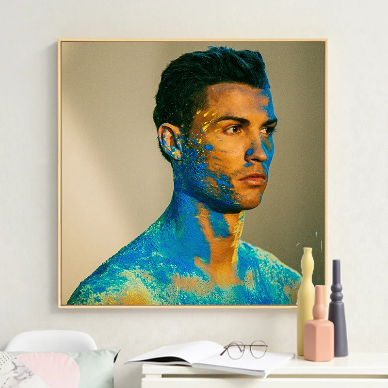 Красочный холст картины Cristiano_ronaldo фото Плакаты и принты стены искусства