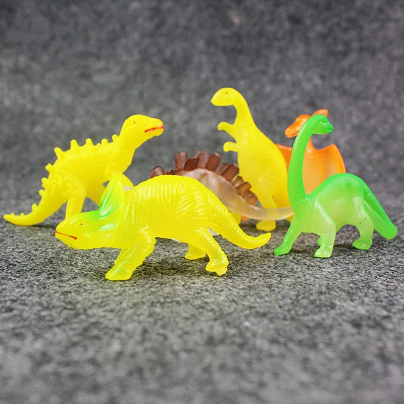 12 шт. Детские игрушки Обучающие светящиеся динозавры набор для мальчиков девочек реалистичные игрушки динозавры вечерние сувениры