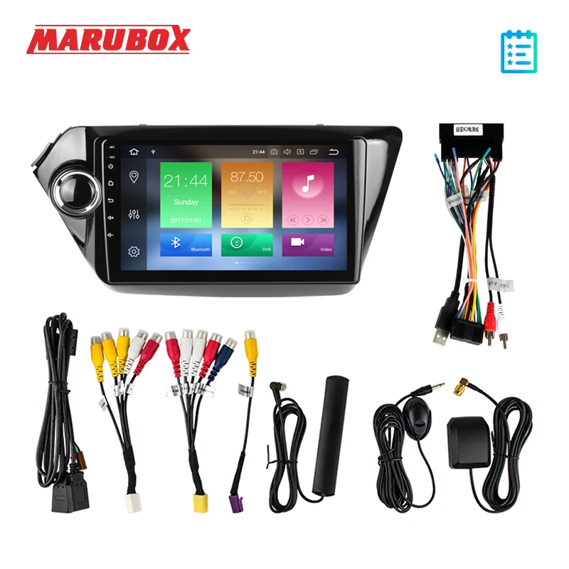 Штатная магнитола для Kia Rio K2 2010 2015 Marubox 9A203 Четырехядерный процессор Allwinner Cortex A53
