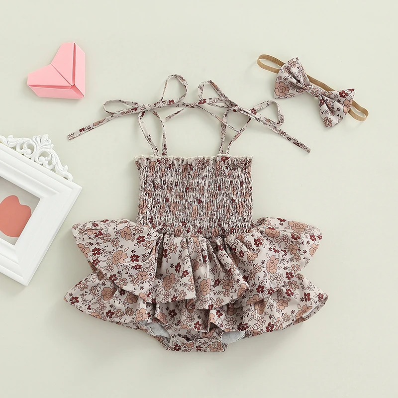 Sister Brother Baby Girls Boys Clothes Sets 0-5Y Flowers Printed Shirts + Shorts Or Ruffles Sundress/Sleeveless Romper FOCUSNORM