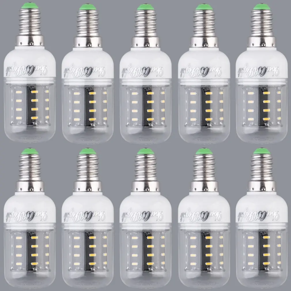 ICOCO 10 шт. прочный теплый белый E14 светодиодный 5 Вт 4014 SMD покрытие кукурузный светильник лампа