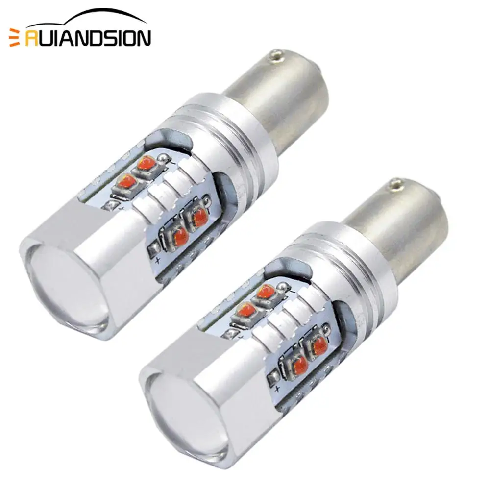 

H21W BAY9S BAX9S BA9S LED Bulbs High Power 50W XB-D Chips 600LM 12-24V Canbus Error Free for Indicator Backup Light White Amber
