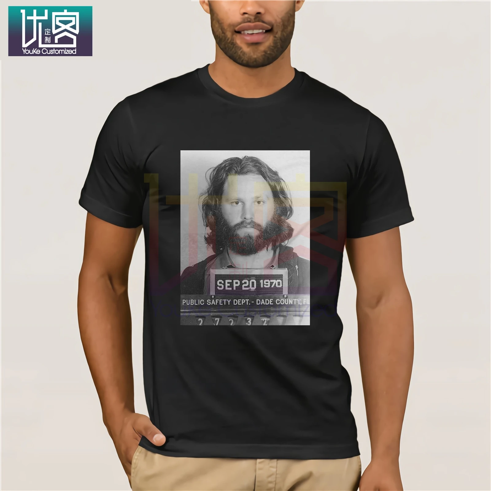 

JIM MORRISON MUGSHOT COOL THE DOORS RETRO IDEAL GIFT DESIGNER COOL MENS TSHIRT Clothes Popular T-Shirt Crewneck 100% Cotton Tees