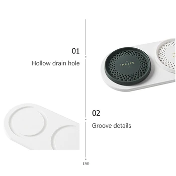 

Diatom Mud Drain Cup Holder Home Living Room Kitchen Multifunctional Rack Household Storage Cup Holder
