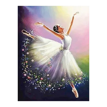 

Ballet woman Diamond Painting Round Full Drill Portrait Nouveaute DIY Mosaic Embroidery 5D Cross Stitch home decor gifts