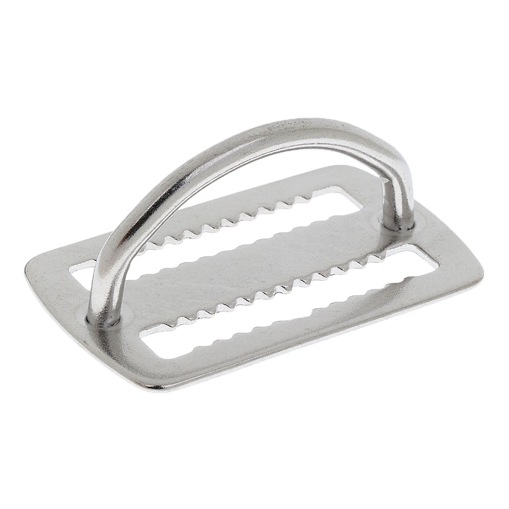 Scuba Diving 316 Stainless Steel 5cm Weight Belt Keeper With D Ring Harness Gear Tool