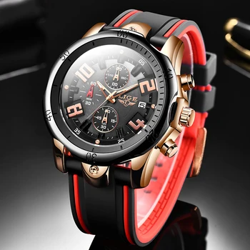 

LIGE Fashion Mens Watches Top Luxury Brand Men Unique Sports Watch Men's Quartz Clock Waterproof Wrist Watch Relogio Masculino